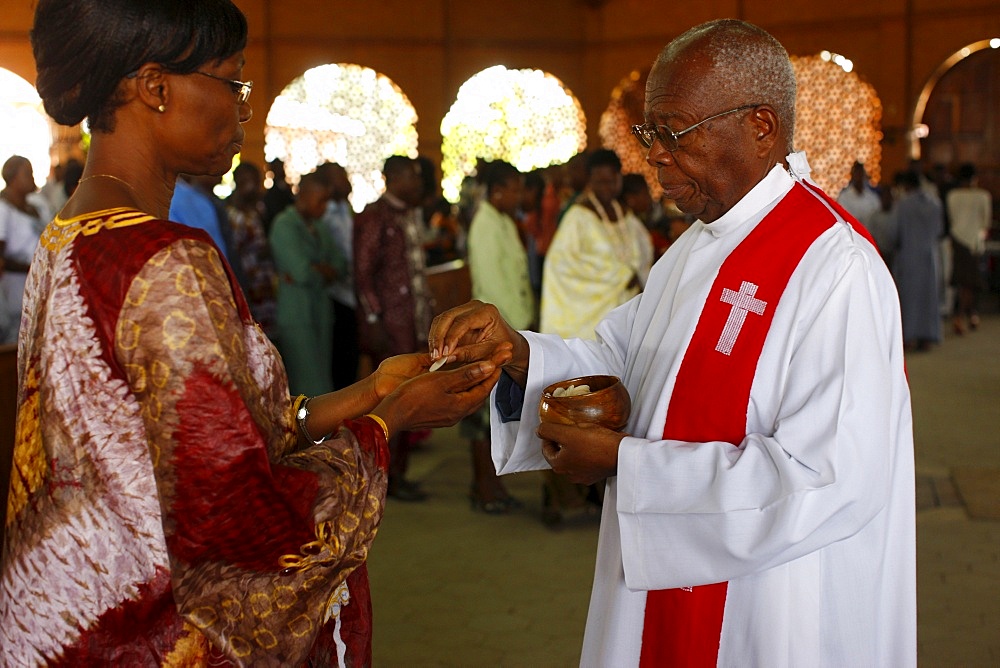 Catholic Mass in Lome, Togo, West Africa, Africa