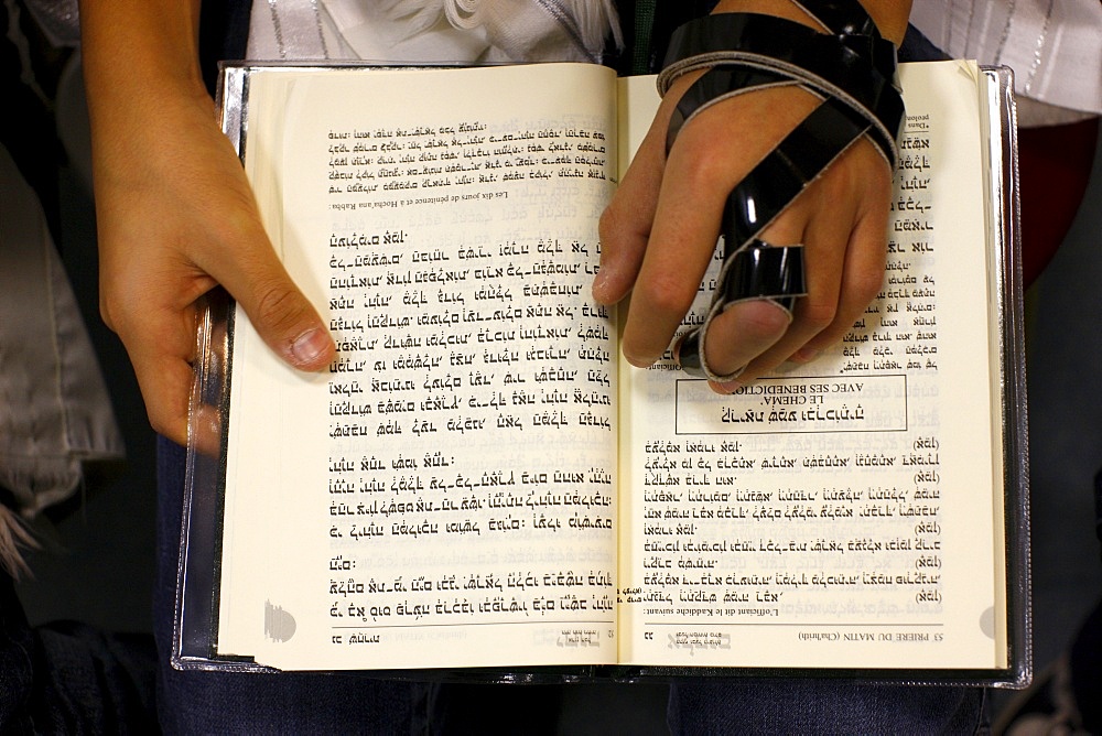 Torah reading in a synagogue, Paris, France, Europe