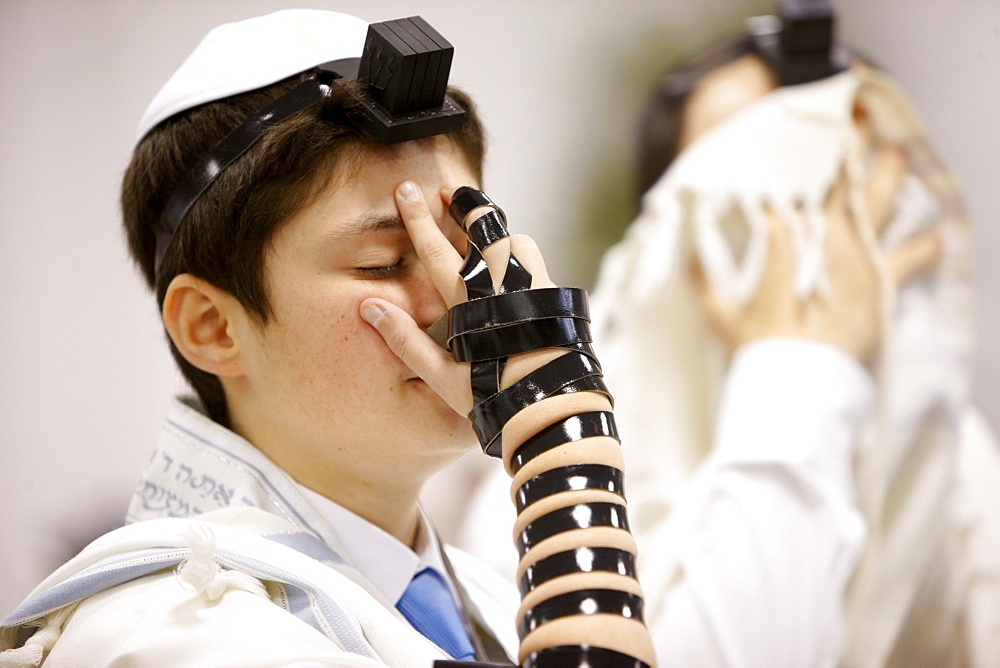 Bar Mitzvah in a synagogue, Paris, France, Europe