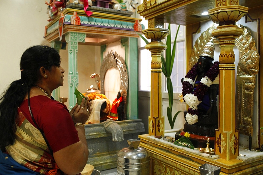 Diwali celebration in a Ganesh temple, Paris, France, Europe