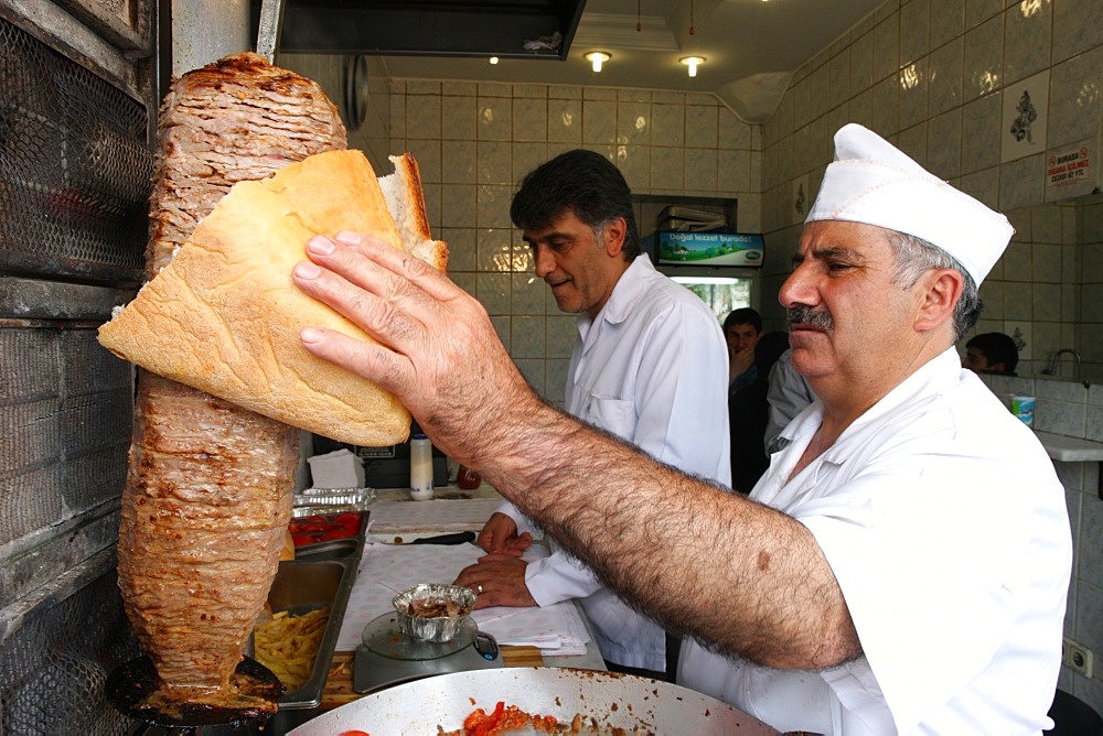 Doner kebab, Grand Bazaar, Istanbul, Turkey, Europe