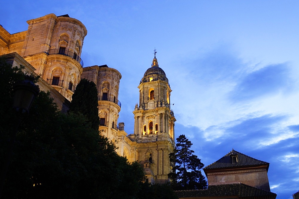 Malaga Cathedral, Malaga, Andalucia, Spain, Europe