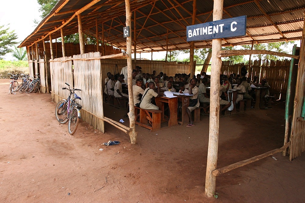 Secondary school in Africa, Hevie, Benin, West Africa, Africa