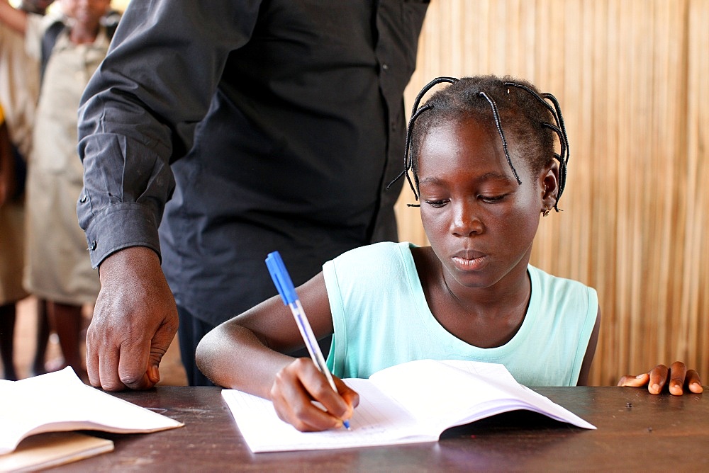 Secondary school in Africa, Hevie, Benin, West Africa, Africa