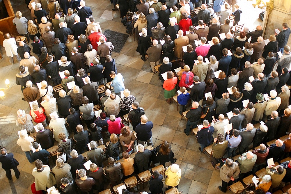 Mass in Saint-Eustache church, Paris, France, Europe