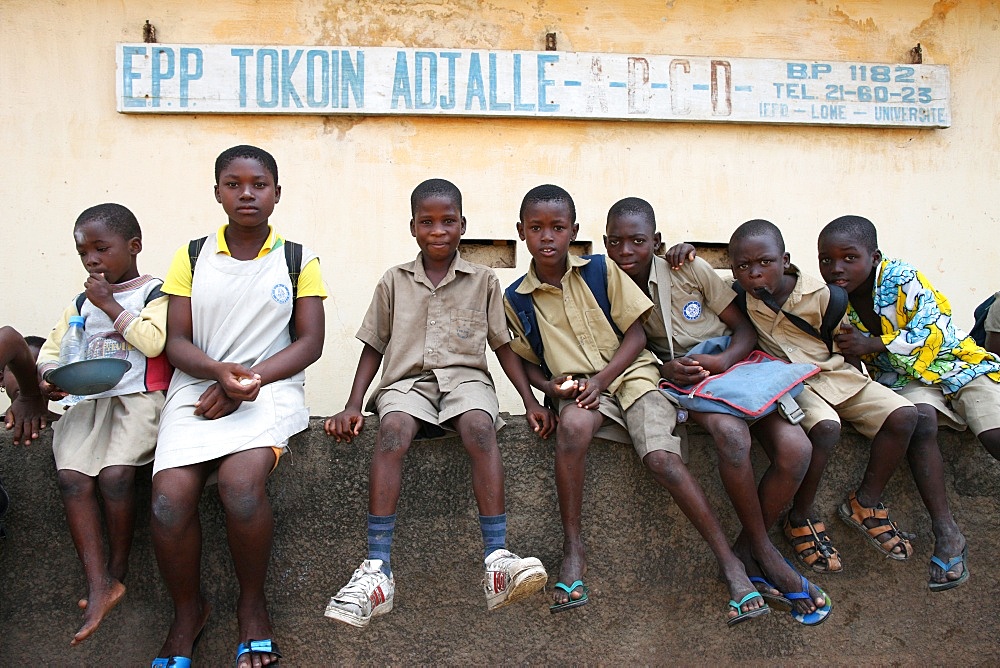 Primary school in Africa, Lome, Togo, West Africa, Africa