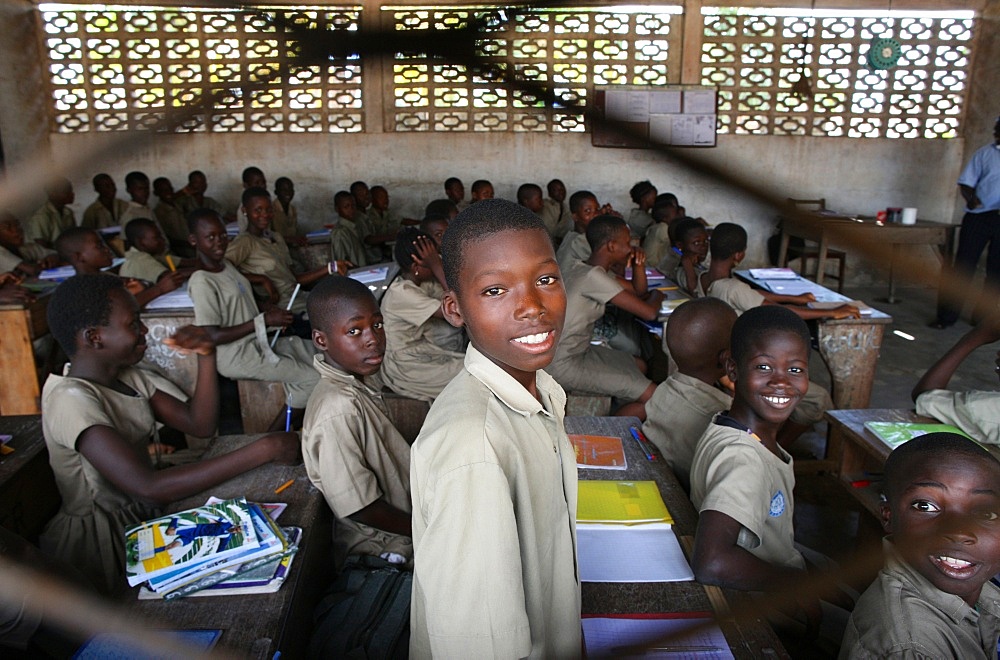 Primary school in Africa, Lome, Togo, West Africa, Africa