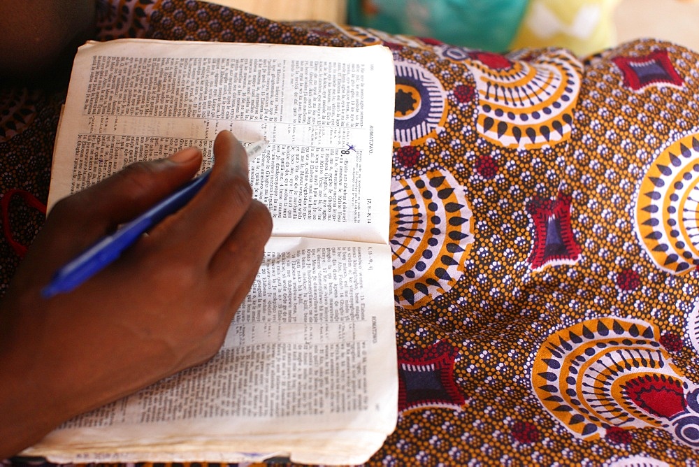 Bible reading, Evangelical church, Lome, Togo, West Africa, Africa