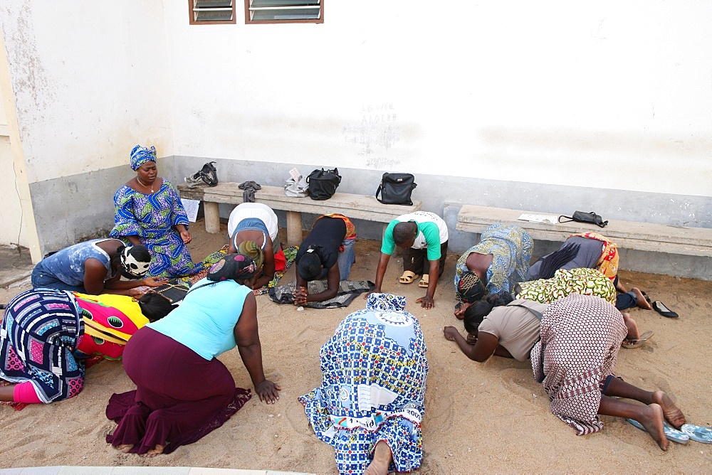 Prayer group, Lome, Togo, West Africa, Africa