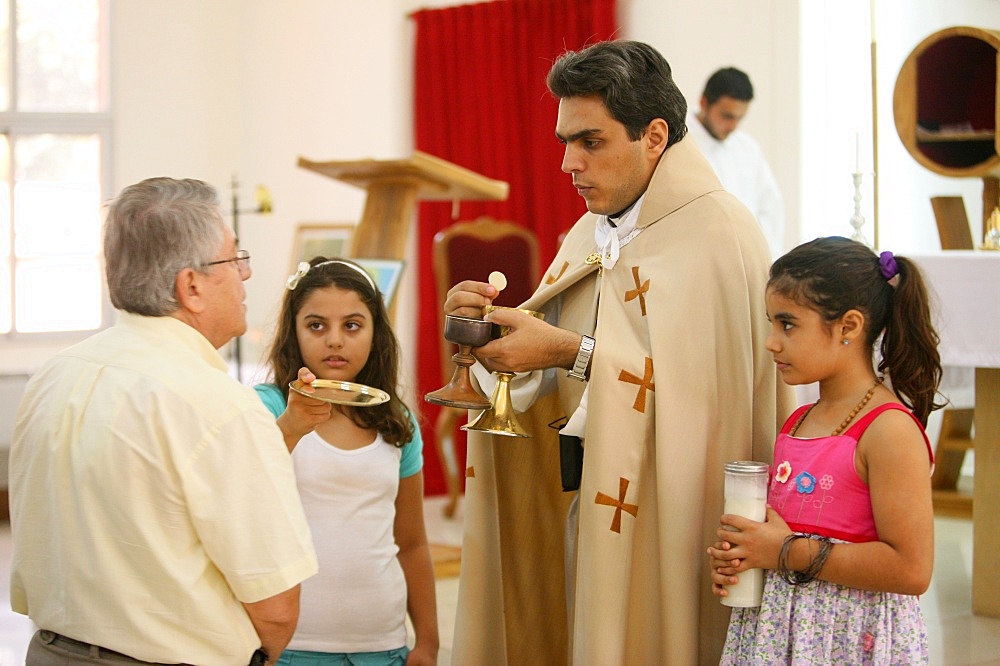 Sunday Mass in Maronite church, Lome, Togo, West Africa, Africa