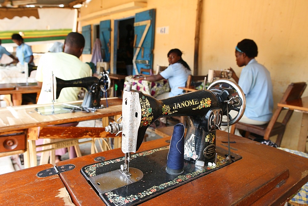 Tailoring workshop, Lome, Togo, West Africa, Africa