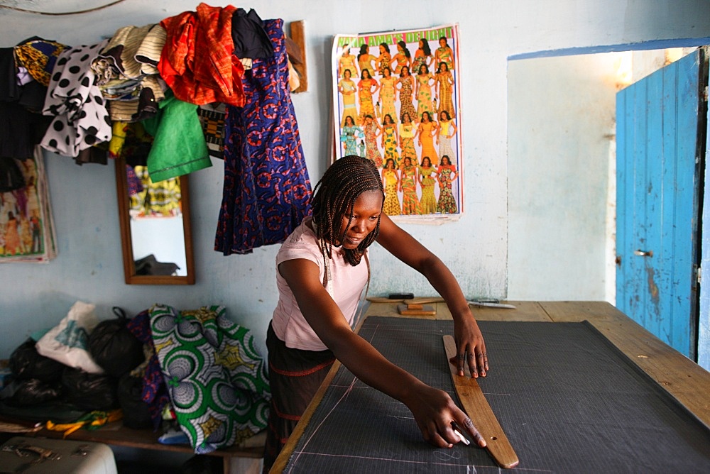 Tailoring workshop, Lome, Togo, West Africa, Africa