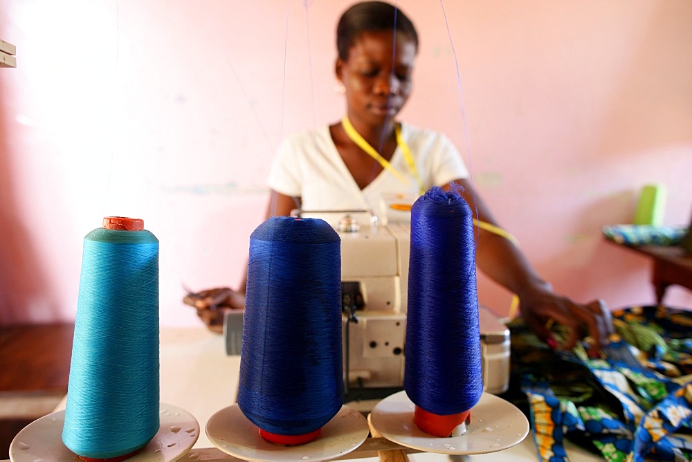 Tailoring workshop, Lome, Togo, West Africa, Africa