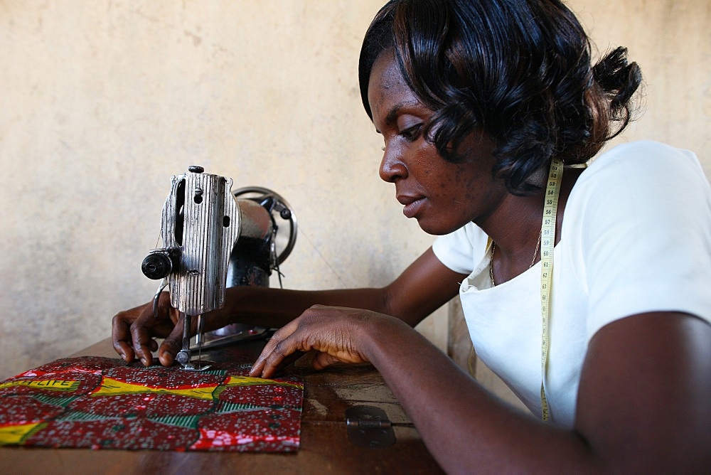 Tailoring workshop, Lome, Togo, West Africa, Africa