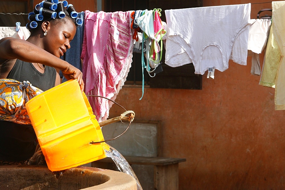 Water well in Africa, Lome, Togo, West Africa, Africa