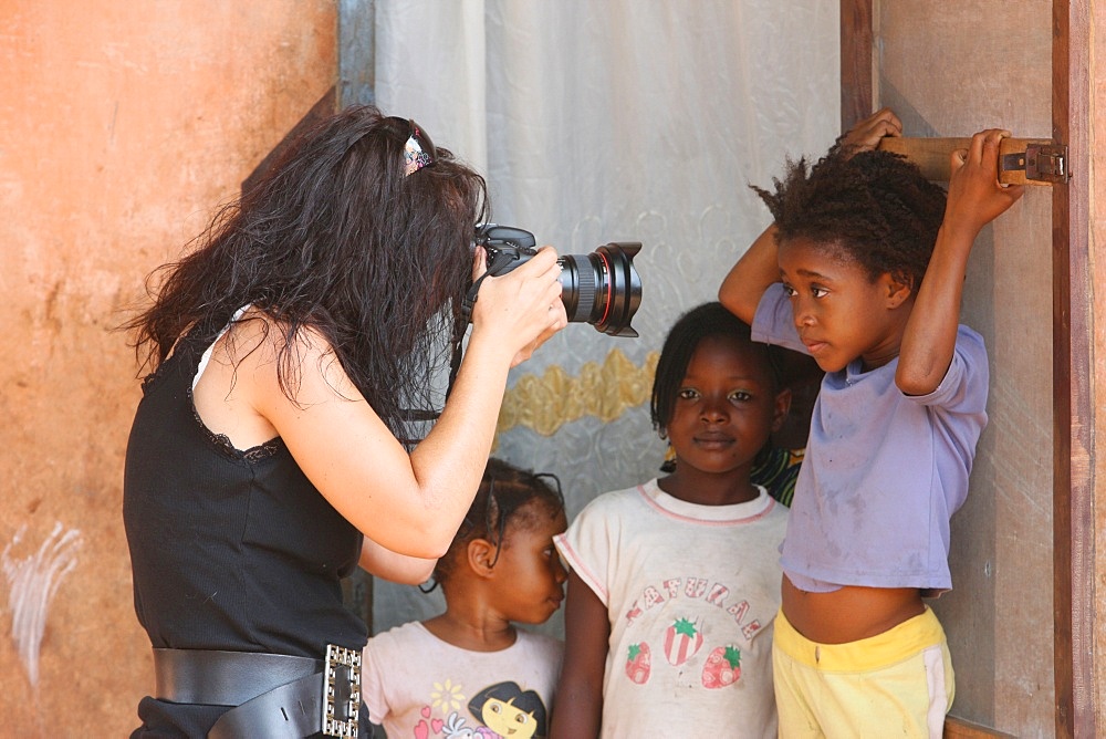 Photographer working in Africa, Lome, Togo, West Africa, Africa