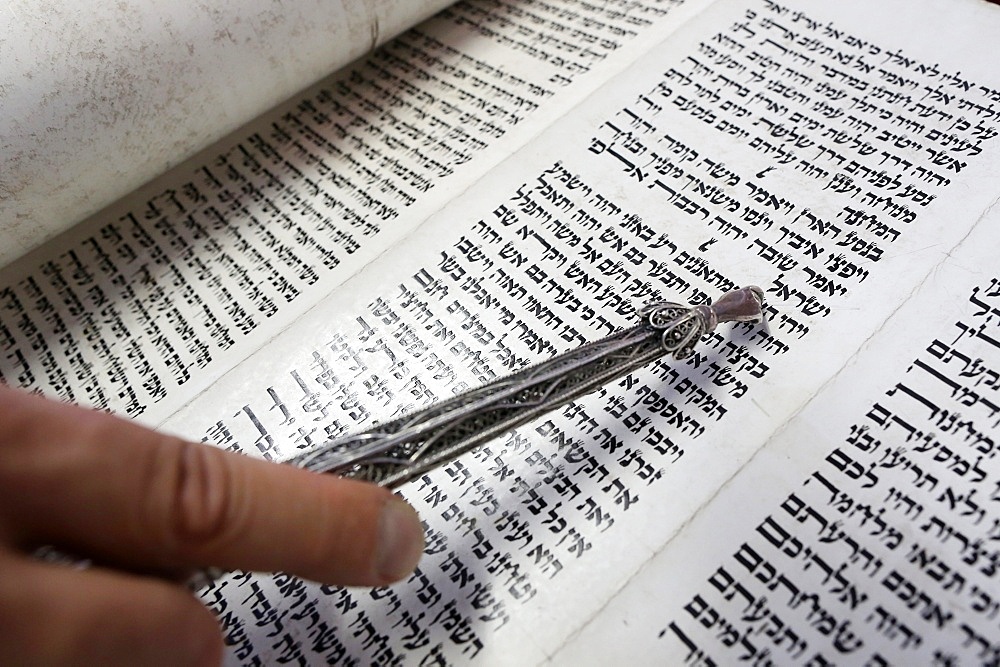 Jewish Torah scroll with pointer, Paris, France, Europe