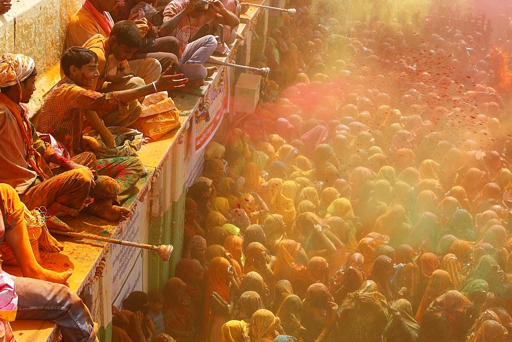 Holi celebration in Dauji temple, Dauji, Uttar Pradesh, India, Asia