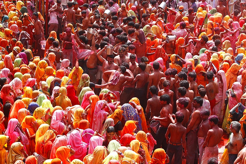 Holi celebration in Dauji temple, Dauji, Uttar Pradesh, India, Asia