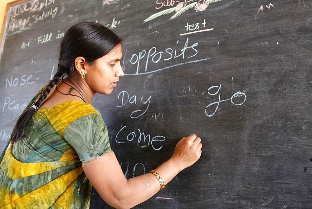 Sandipani Muni high school teacher, Vrindavan, Uttar Pradesh, India, Asia