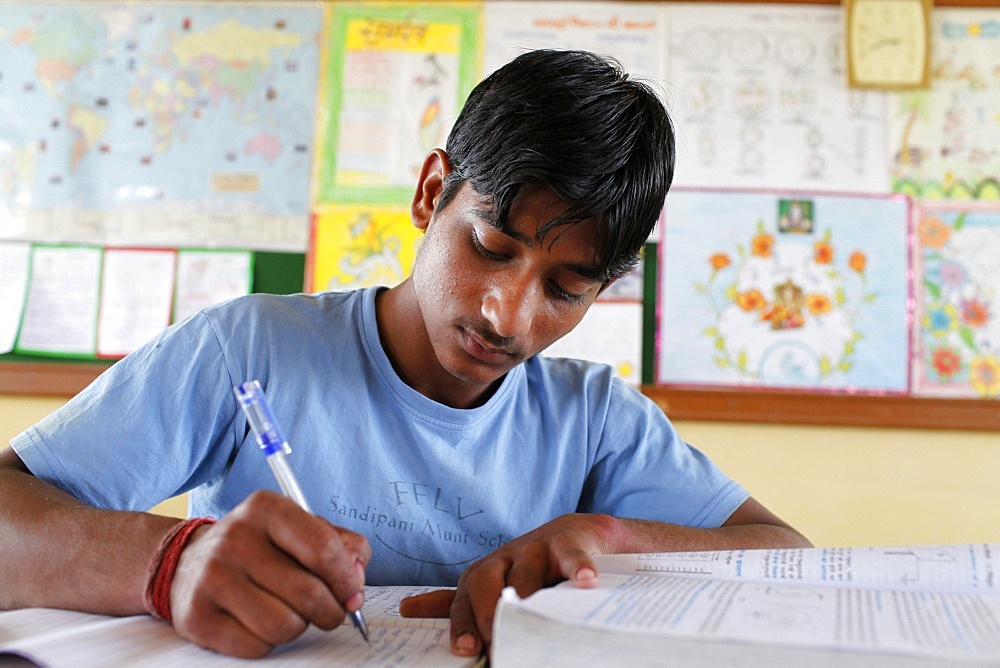 Sandipani Muni high school student, Vrindavan, Uttar Pradesh, India, Asia