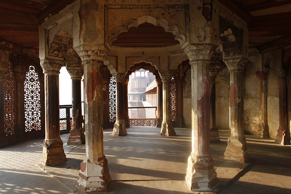 Jehangir's Palace in Agra Fort, UNESCO World Heritage Site, Agra, Uttar Pradesh, India, Asia