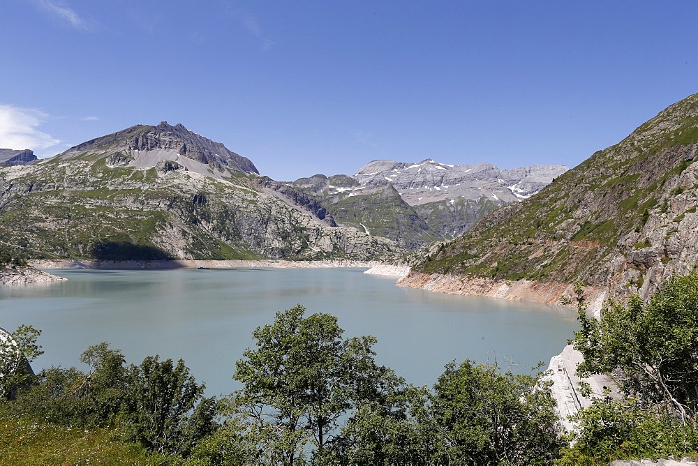 Emosson Lake in the canton of Valais, Switzerland, Europe