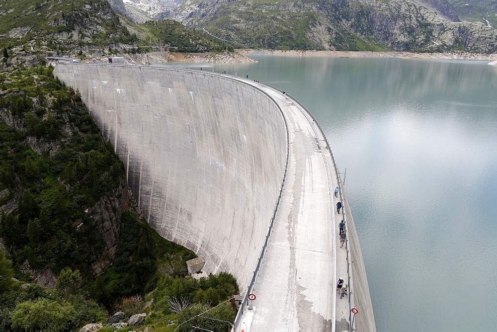 The reservoir of Emosson Lake in the canton of Valais, Switzerland, Europe