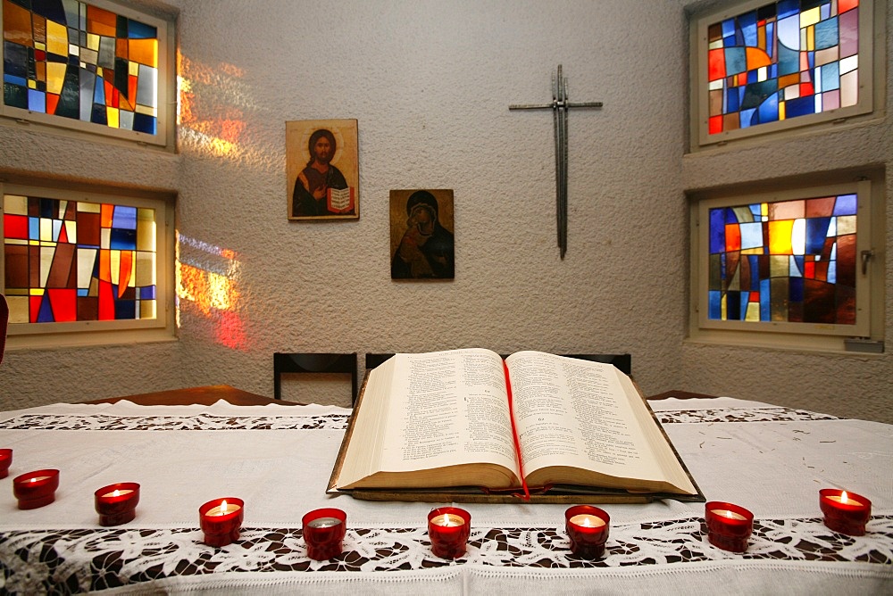 Ecumenical center altar, Geneva, Switzerland, Europe