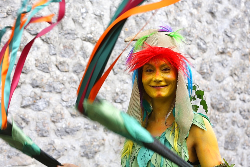 Costume parade at the medieval festival of Provins, UNESCO World Heritage Site, Seine-et-Marne, Ile-de-France, France, Europe