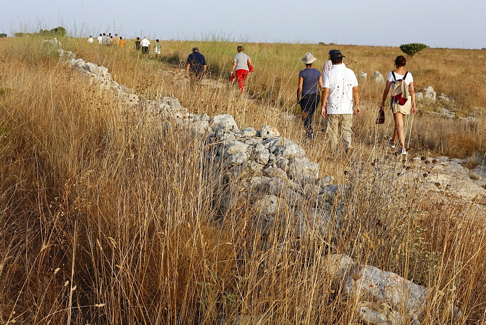 Trekking on an old Roman way, Lecce, Apulia, Italy, Europe