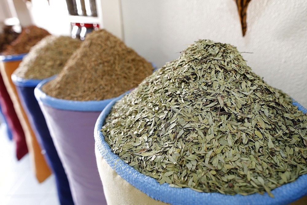 Traditional cures at the local apothecary's shop, Marrakech, Morocco, North Africa, Africa