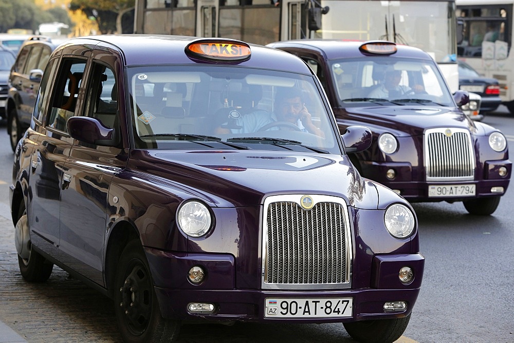 Baku taxis, Azerbaijan, Central Asia, Asia