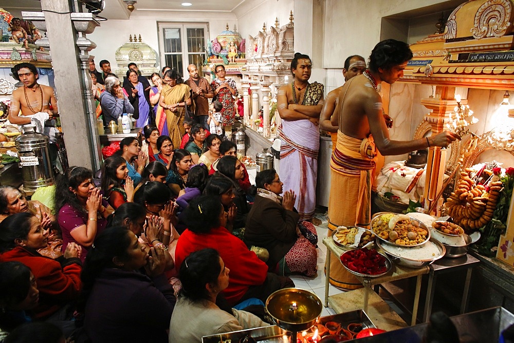 Celebration in the Paris Ganesh temple, Paris, France, Europe