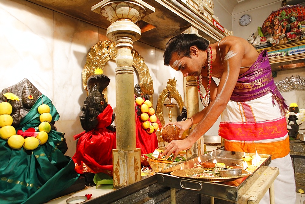 Celebration in the Paris Ganesh temple, Paris, France, Europe