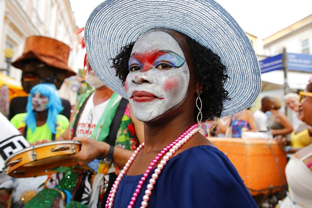 Salvador street carnival in Pelourinho, Bahia, Brazil, South America