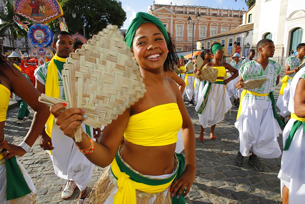 Salvador carnival in Pelourinho, Bahia, Brazil, South America