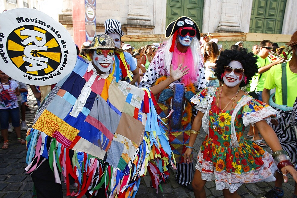 Salvador carnival in Pelourinho, Bahia, Brazil, South America