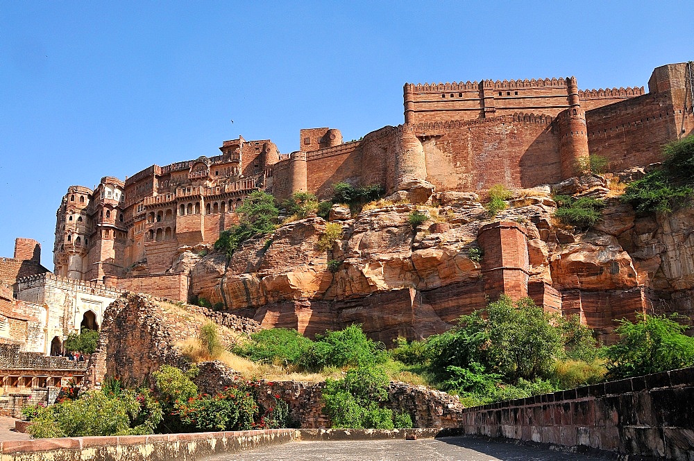 The Mehrangarh Fort of Jodhpur, Rajasthan, India, Asia