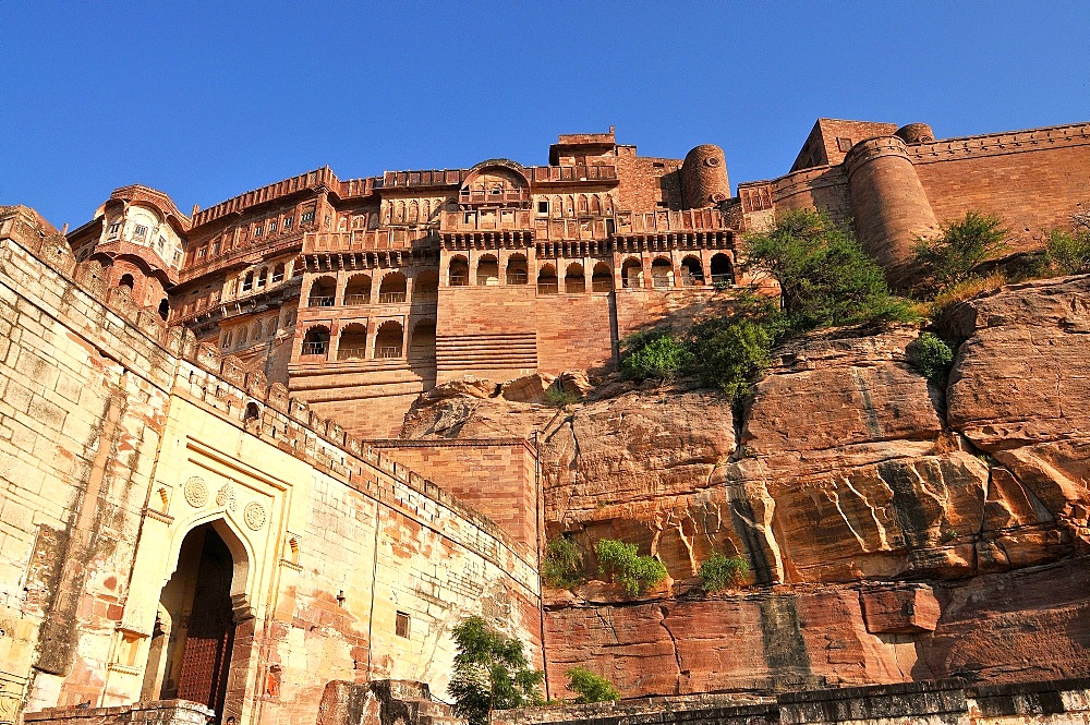 The Mehrangarh Fort of Jodhpur, Rajasthan, India, Asia