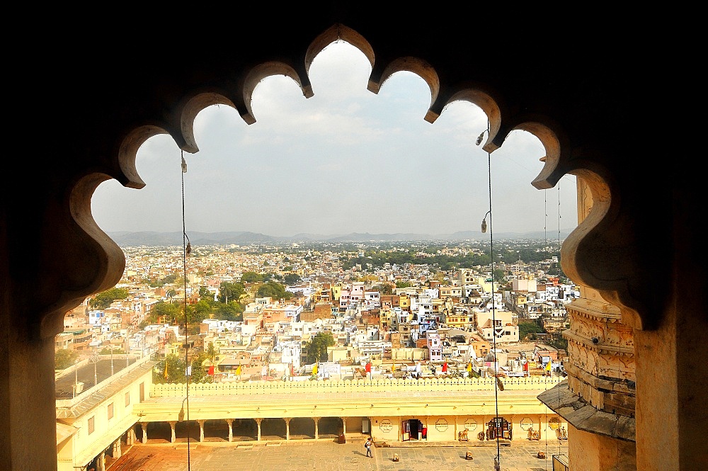 Udaipur city view from Udaipur City Palace Museum, Rajasthan, India, Asia