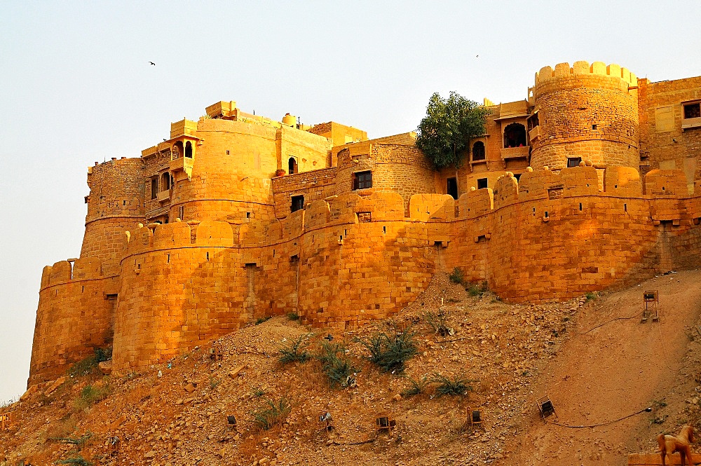 Remparts, towers and fortifications of Jaisalmer, Rajasthan, India, Asia