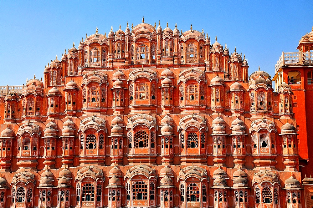 Hawa Mahal (Palace of Winds), built in 1799, Jaipur, Rajasthan, India, Asia