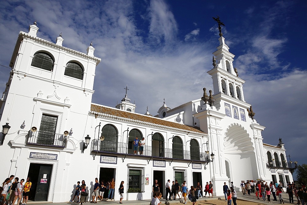 El Rocio church, Hermitage of the Virgin of El Rocio, Andalucia, Spain, Europe