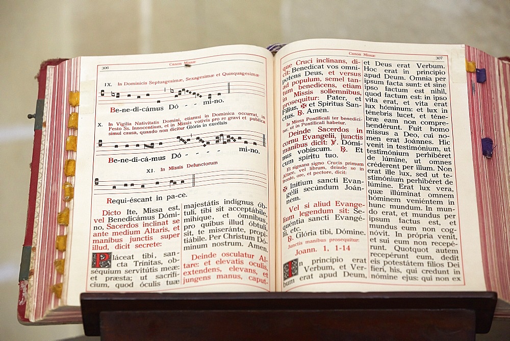 Missal in Jerez Cathedral, Andalucia, Spain, Europe