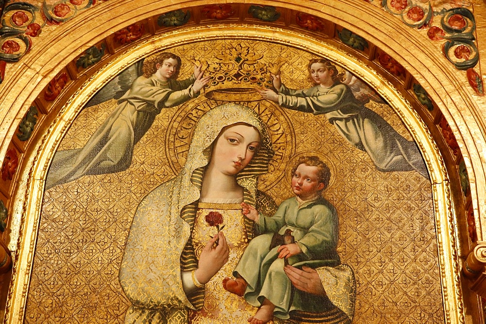 Virgin and Child in the Mosque (Mezquita) and Cathedral of Cordoba, UNESCO World Heritage Site, Cordoba, Andalucia, Spain, Europe