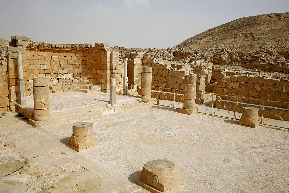 The Byzantine Church of St. Nilus in Mamshit, an ancient Nabatean city in the Negev, Israel, Middle East