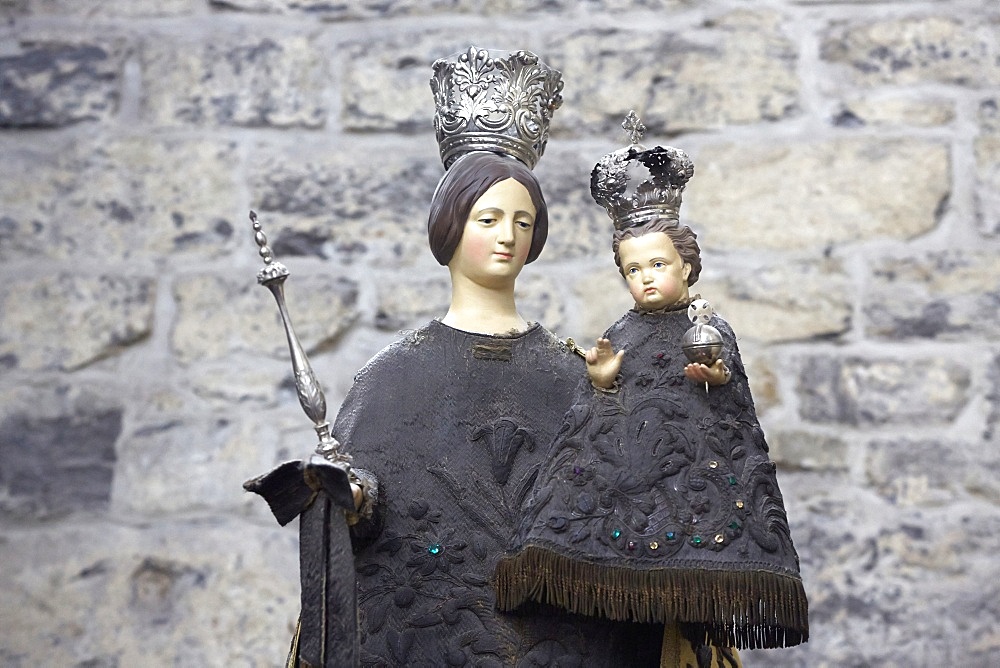 Virgin and Child statue in Saint Nicholas's cathedral, Ghent, Belgium, Europe