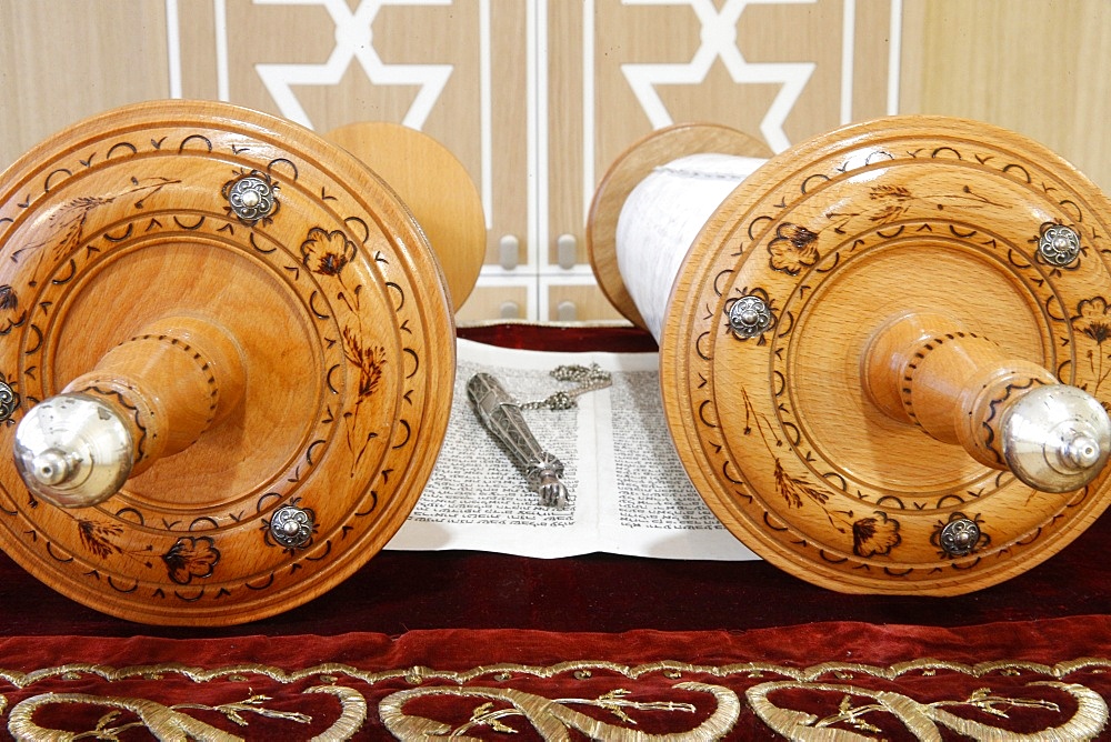 Torah scroll and Yad, Torah pointer, Paris, France, Europe