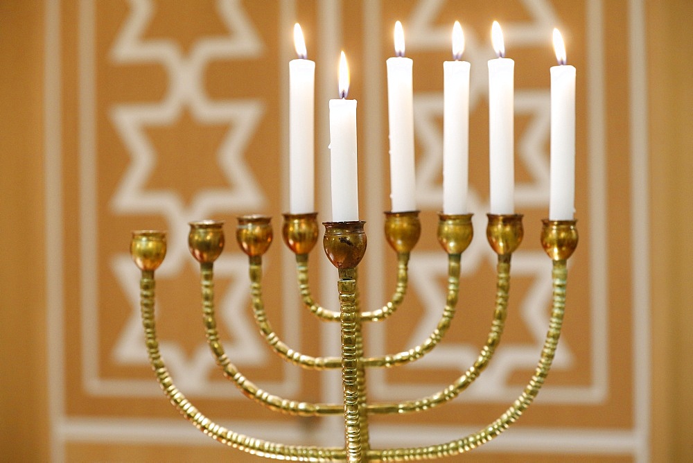 Hanukkah candles, Paris, France, Europe